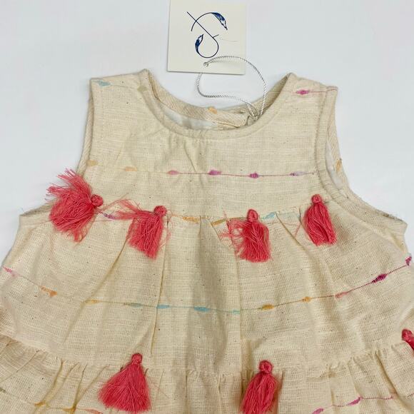 NWT Poppet & Fox Size 5 Pink Tassel Tulum Dress - Picture 2 of 6